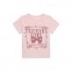 Детска асиметрична тениска Guess за момиче с лого и надпис