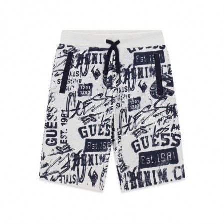 Детски бермуди Guess за момче къси с щампа с различни надписи