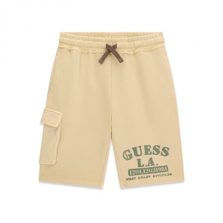 Детски спортни къси панталони Guess за момче с широки крачоли