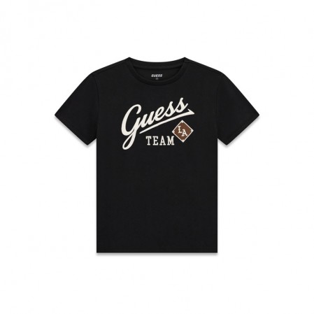 Детска тениска с къс ръкав Guess за момче mini ME черна