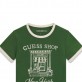 Детска тениска с къс ръкав Guess за момче с голямо лого и надпис