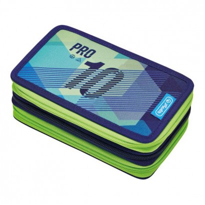 Несесер Herlitz 31ч с 3 ципа пълен Green Goal