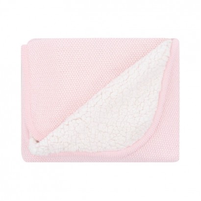 Kikkaboo Плетено памучно одеяло с шерпа Dream Big Pink