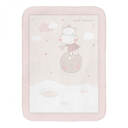 Kikkaboo Меко бебешко одеяло 110x140 Hippo Dreams