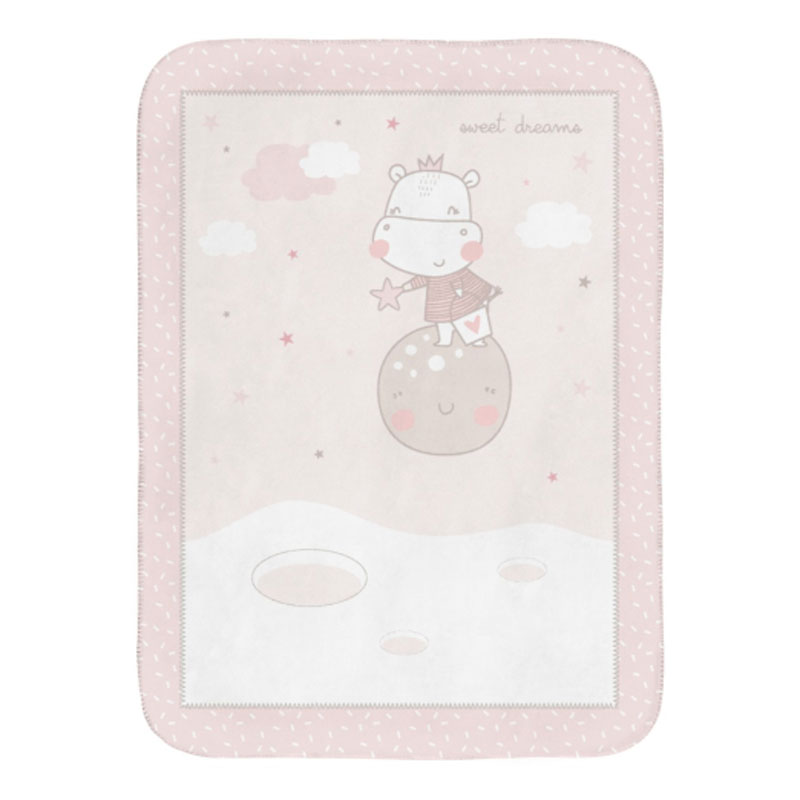 Kikkaboo Меко бебешко одеяло 110x140 Hippo Dreams