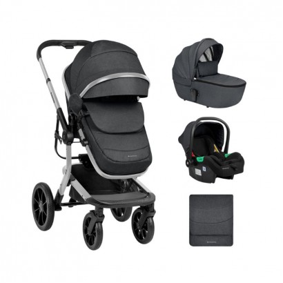 Kikkaboo Комбинирана количка 3в1 с твърд кош Irene Dark Grey 2024