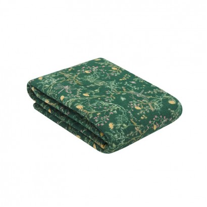 Kikkaboo Oдеяло от муселин двупластово 100х100 см Secret Garden Green