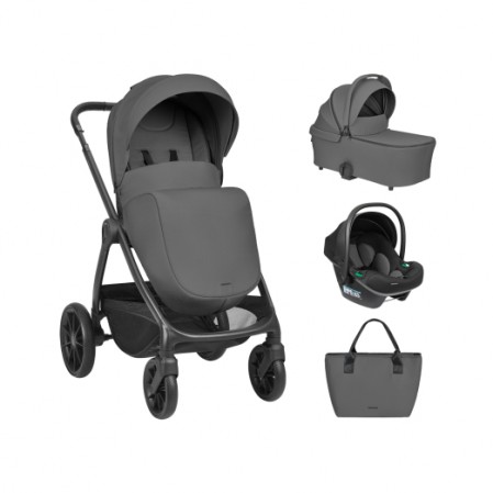 Комбинирана количка 3в1 с кош за новородено Modena Dark Grey 2027