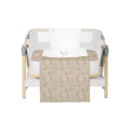 Бебешки спален комплект за мини-кошара 3ч Secret Garden Beige
