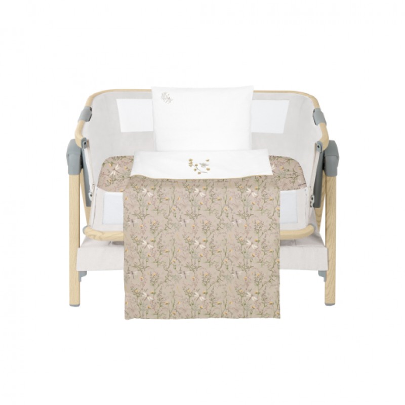 Бебешки спален комплект за мини-кошара 5ч Secret Garden Beige