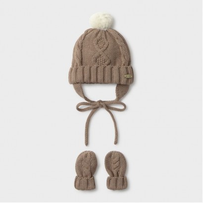Бебешки комплект Mayoral унисекс с шапка и ръкавици